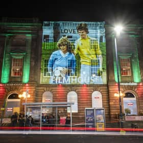 An image from romantic comedy film Gregory’s Girl was projected onto the Filmhouse in Edinburgh as part of the campaign to save it