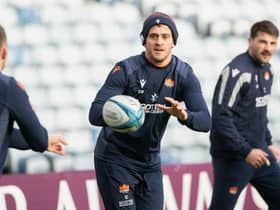 Emiliano Boffelli during an Edinburgh training session at BT Murrayfield, on Thursday.  (Photo by Paul Devlin / SNS Group)