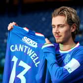 Todd Cantwell is unveiled as a Rangers player at Ibrox.