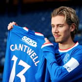 Todd Cantwell is unveiled as a Rangers player at Ibrox.