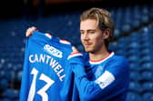 Todd Cantwell is unveiled as a Rangers player at Ibrox.