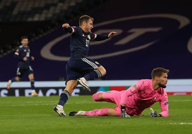 Ryan Fraser unperturbed by the absence of fans as he scores against the Czech Republic