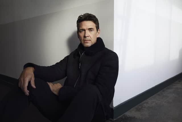 Dougray Scott stars in Crime, the TV adaptation by Irvine Welsh of his book, available now on BritBox. Photographer: David Reiss; Grooming: Lucy Halperin; Styling: Holly Macnaghten.