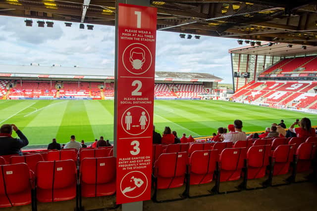 A limited number of fans were permitted to attend Aberdeen's home match with Kilmarnock in September