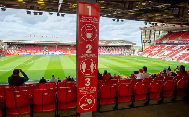 A limited number of fans were permitted to attend Aberdeen's home match with Kilmarnock in September