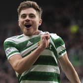 Celtic winger James Forrest scored a hat-trick on his first start of the season to take his overall club tally to 100 goals. (Photo by Craig Foy / SNS Group)