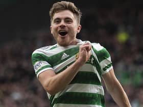 Celtic winger James Forrest scored a hat-trick on his first start of the season to take his overall club tally to 100 goals. (Photo by Craig Foy / SNS Group)