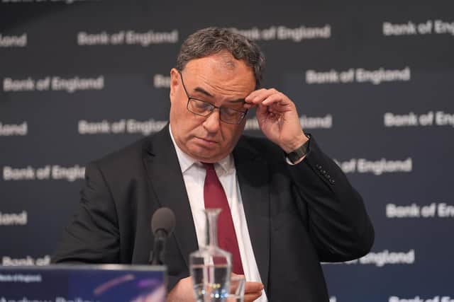 Andrew Bailey, governor of the Bank of England, which is facing a trick balancing act over interest rates amid sticky inflation and weak economic growth.