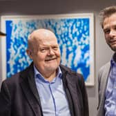 Jim Hall, chief executive of Clyde Munro, with Stephen White, head of origination, growth capital at Investec.