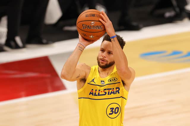 Steph Curry of the Golden State Warriors is the three-point king.