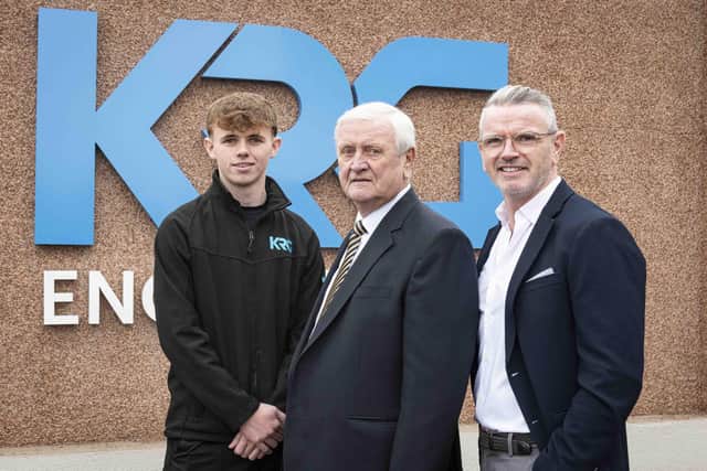 Ashton Hughes, James Hughes (founder, KRG Specialist Engineering) and Gerry Hughes (MD).
