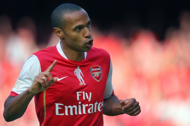 Thierry Henry ฉลองการทำประตูให้กับ Arsenal ในปี 2006 Pic: AFP PHOTO / ODD ANDERSEN