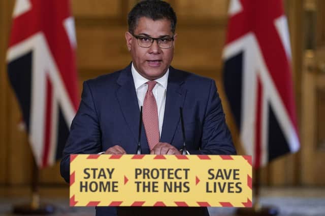 Secretary of State for Business, Energy and Industrial Strategy Alok Sharma spoke during a media briefing in Downing Street, London, on coronavirus (COVID-19). Picture: Andrew Parsons/PA Wire