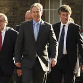 Tony Blair walks to a cabinet meeting flanked by Deputy Prime Minister John Prescott (left) and chief of staff Jonathan Powell in 2007 (Picture: Peter Macdiarmid/Getty Images)