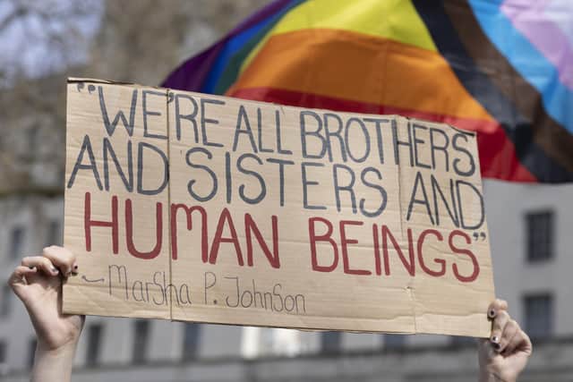 Conversion practices are carried out in the misguided belief that to be lesbian, gay, bi, or trans is wrong (Picture: Hollie Adams/Getty Images)
