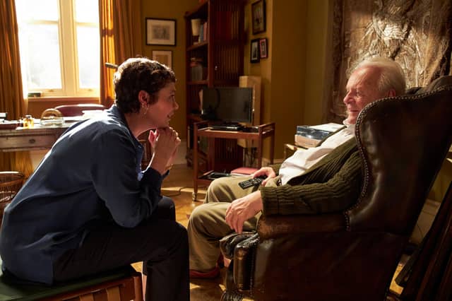Anthony Hopkins and Olivia Colman in The Father