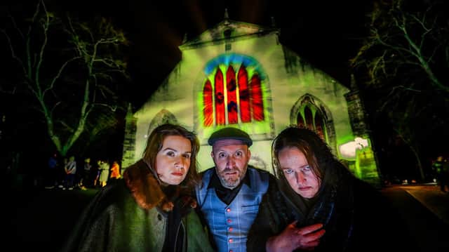 Tam O’Shanter, Tales & Whisky comes to Edinburgh, performed by Fiona Herbert, Shian Denovan and Andy Dickinson.
Pic by: Jim Devine