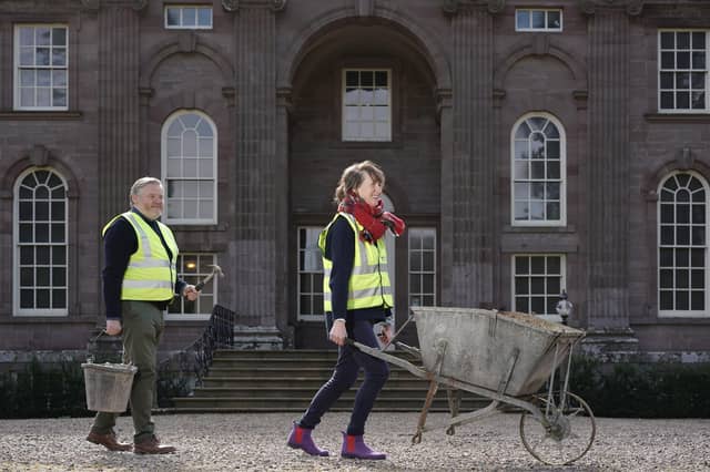 Caroline Graham-Watson and Jason Robertson, NTS Visitor Services Manager for Angus, at House of Dun near Montrose. Caroline’s grandmother, Lady Maitland of Burnside, created the Angus Folk Museum which will be housed at the 793 acre estate.