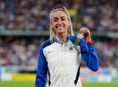 Scotland's Eilish McColgan with her Silver Medal after the Women's 5000m Final at Alexander Stadium on day ten of the 2022 Commonwealth Games in Birmingham. Picture date: Sunday August 7, 2022. Pic: Martin Rickett/PA Wire.