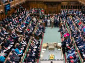 Chancellor of the Exchequer Jeremy Hunt standing at the despatch box making his annual budget statement in the House of Commons in London. Picture: Andy Bailey/UK Parliament/AFP via Getty Images