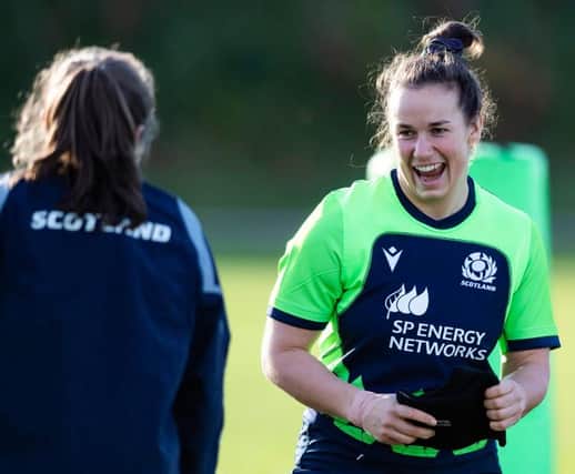 Scotland's Rachel Malcolm during  a Scotland Women's rugby training session. (Photo by Mark Scates / SNS Group)