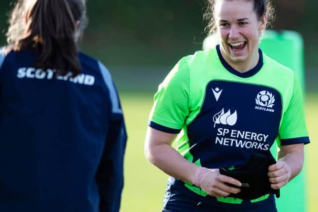 Scotland's Rachel Malcolm during a Scotland Women's rugby training session. (Photo by Mark Scates / SNS Group)