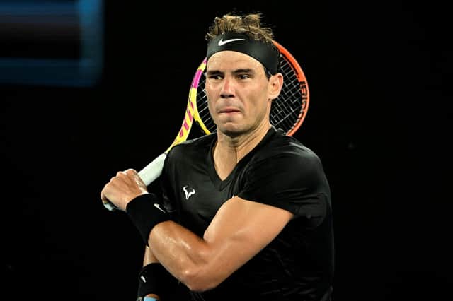 Rafael Nadal played his first match in months against Ricardas Berankis in Melbourne.