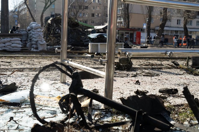 Powerful explosions rock the Ukrainian capital Kyiv as Russia strikes residential buildings and a metro station

Photojournalist Bennett Murray