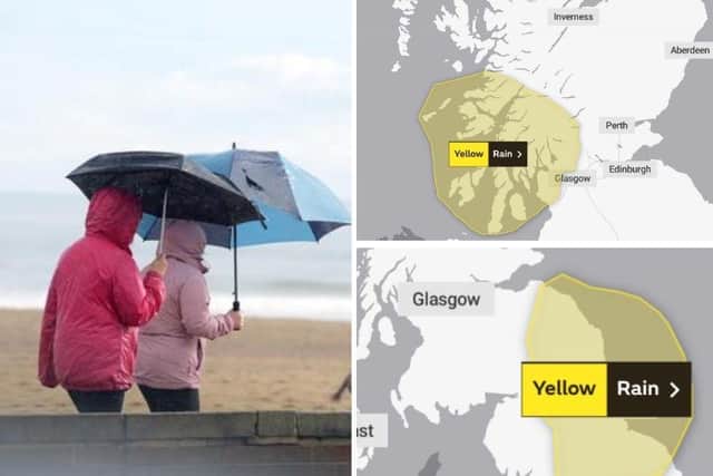 Floods and travel disruption predicted as Met Office issues yellow warnings across Scotland.