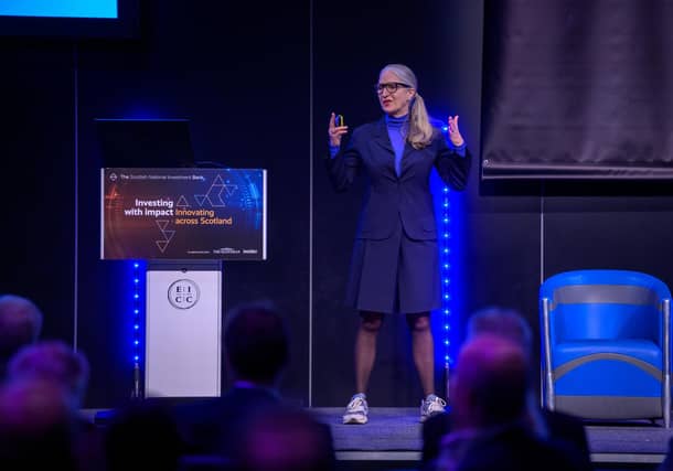 Keynote speaker Anne Lise Kjaer addresses the conference. Image: Sandy Young Photography