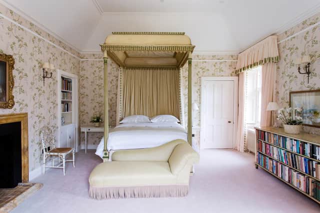 One of the bedrooms in The Hope Scott Wing of the house, which is available as self-catering accommodation.
