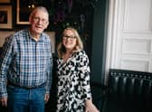 John Macaulay, a Face volunteer who received an MBE in recognition of his charitable work, with Michelle Brown, who established Love Your Business.