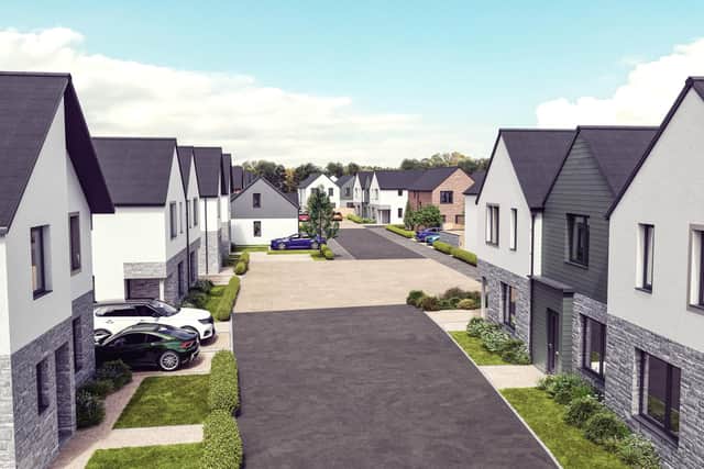 A CGI showing some of the new homes planned by Whiteburn for the Borders town of Lauder.
