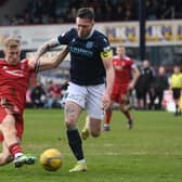 Aberdeen's Ross McCrorie put the team ahead for the second time against Dundee but they couldn't hold on.  (Photo by Craig Foy / SNS Group)