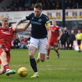 Aberdeen's Ross McCrorie put the team ahead for the second time against Dundee but they couldn't hold on.  (Photo by Craig Foy / SNS Group)