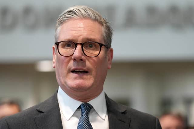 Prime Minister Sir Keir Starmer speaking during a visit to a military base in south east England. Picture: Alistair Grant/PA Wire