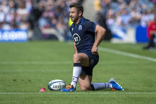 Greg Laidlaw, who has announced his retirement from rugby, in action for Scotland in 2019.