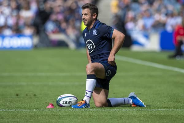 Greg Laidlaw, who has announced his retirement from rugby, in action for Scotland in 2019.