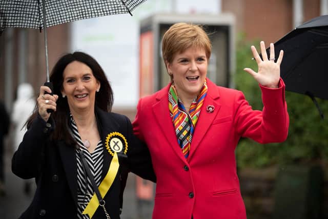 The disgraced former SNP MP Margaret Ferrier, seen her with Nicola Sturgeon, now sits as an independent.