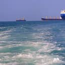 A picture taken during an organised tour by Yemen's Huthi rebels shows the Galaxy Leader cargo ship, seized by Huthi fighters in November. The group attacked another two cargo ships in the Red Sea today.