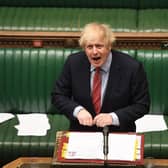 Boris Johnson during Prime Minister's Questions in the House of Commons