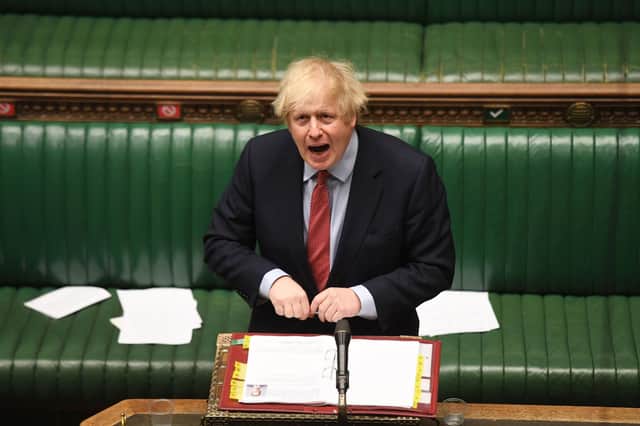 Boris Johnson during Prime Minister's Questions in the House of Commons