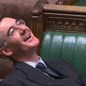 Jacob Rees-Mogg sitting on the front benches of Parliament. Picture: PA