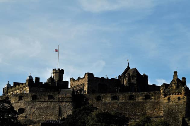 Edinburgh Castle. Large parts of the fortress were built in the 15th Century with the site becoming increasingly embolded with defences since then.  (Photo by LOUISA GOULIAMAKI / AFP) (Photo by LOUISA GOULIAMAKI/AFP via Getty Images)