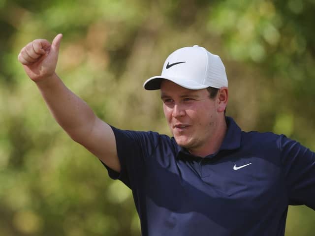 Bob MacIntyre gives someone the thumbs up during the DP World Tour Championship Pro-Am on the Earth Course at Jumeirah Golf Estates in Dubai. Picture: Oisin Keniry/Getty Images.