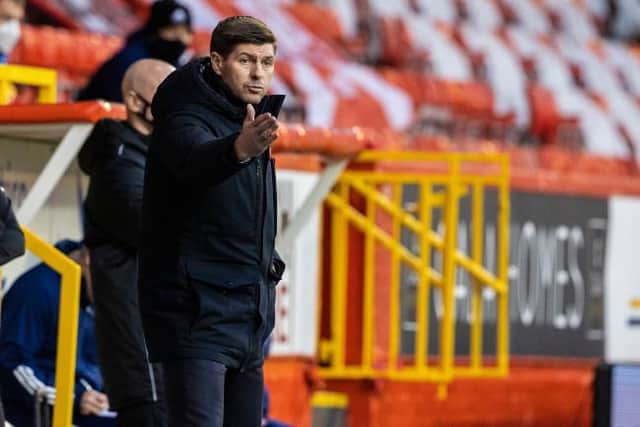 Rangers manager Steven Gerrard is on the verge of equalling a 48-year-old club record for consecutive top flight league victories. (Photo by Alan Harvey / SNS Group)