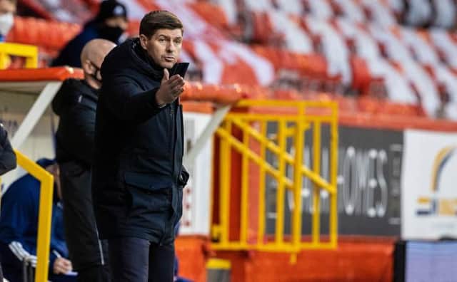 Rangers manager Steven Gerrard is on the verge of equalling a 48-year-old club record for consecutive top flight league victories. (Photo by Alan Harvey / SNS Group)