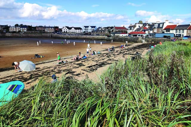 Cricket on the beach at Elie.  Image: Alan Davidson