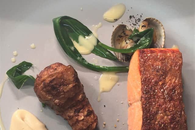 The food at Windlestraw saw it being awarded three AA rosettes in this year's list. Pan-seared trout, Jerusalem artichoke and hazelnut beurre blanc features on the menu.
