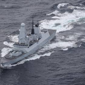 HMS Diamond, a Royal Navy warship that recently shot down a suspected attack drone in the Red Sea. Picture: Phot Belinda Alker/MoD/Crown copyright/PA